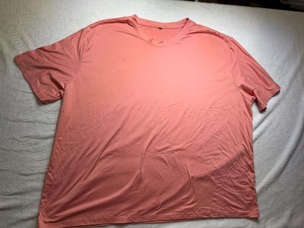Unbranded Casual T-Shirt Size 5XL Pink Short Sleeve Crew Neck